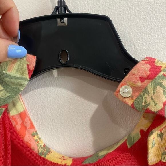 Kimchi Blue Rebecca Coral Floral Sleeveless High Neck Romper NWOT Sz S - Picture 8 of 13